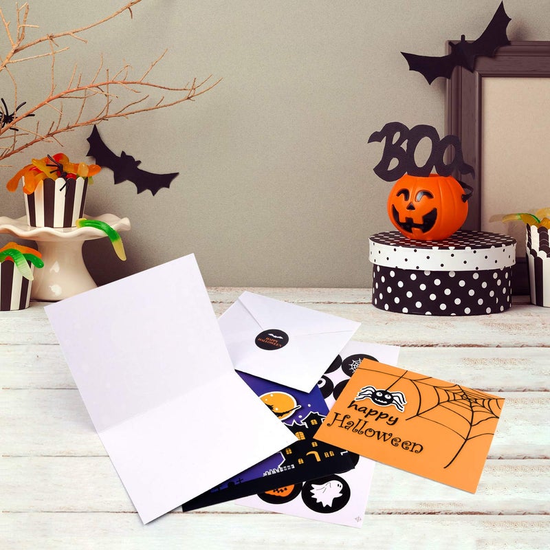 TUPARKA 30 Pack Halloween Greeting Cards with Envelopes and Halloween Stickers, 6 Halloween Designs - Image 5